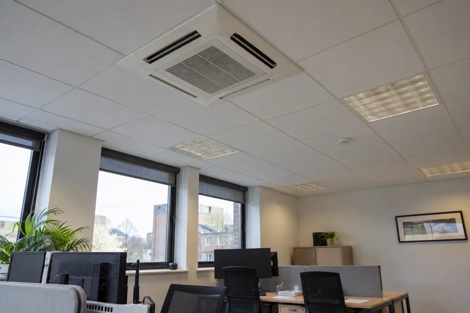 Illustrative commercial air conditioning scene